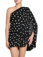 Silk Polka-Dot Minidress