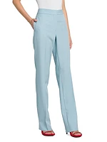 Wool Straight-Leg Pants