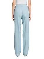 Wool Straight-Leg Pants