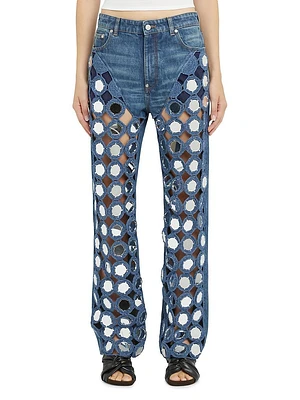 Mirror Chap Straight-Leg Jeans