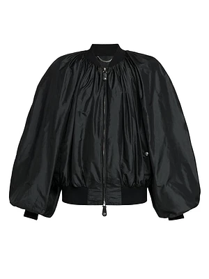 Balloon-Sleeve Bomber Jacket