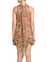 Ruffled Ultra-Floral Minidress