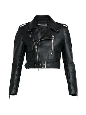 Faux Leather Moto Jacket