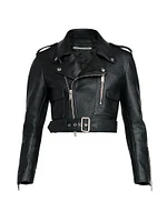 Faux Leather Moto Jacket