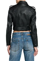 Faux Leather Moto Jacket