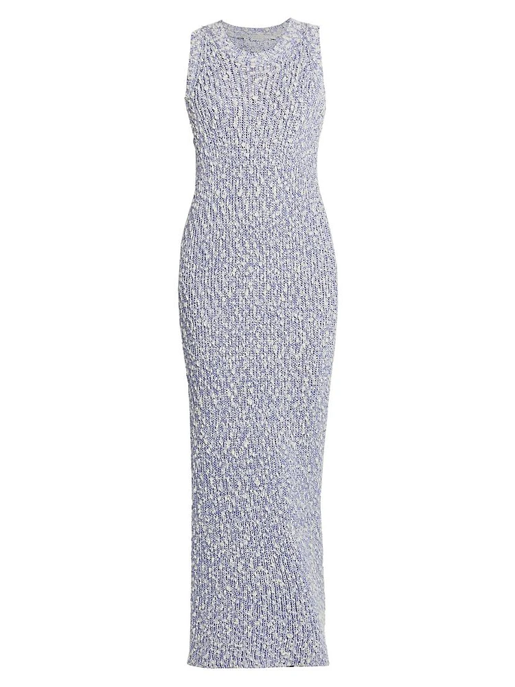 Bouclé-Knit Maxi Dress