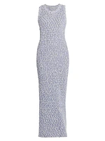 Bouclé-Knit Maxi Dress