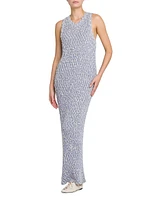 Bouclé-Knit Maxi Dress