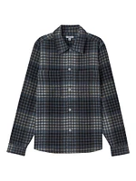 Duranti Plaid Button-Front Overshirt