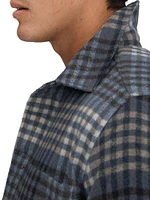 Duranti Plaid Button-Front Overshirt