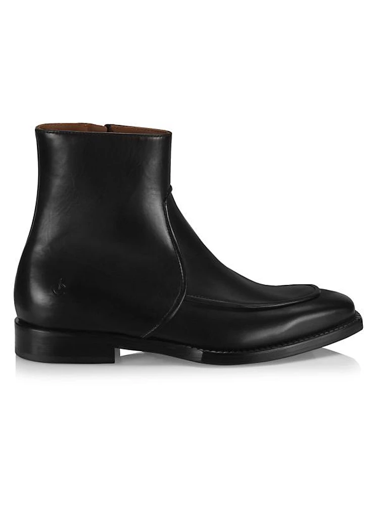 Mangai Leather Side-Zip Boots