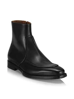 Mangai Leather Side-Zip Boots