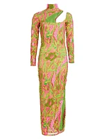 Zusi Evergreen Asymmetric Maxi Dress