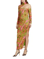 Zusi Evergreen Asymmetric Maxi Dress