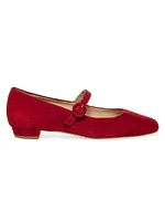 Gabriela Suede Mary Jane Flats