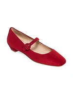 Gabriela Suede Mary Jane Flats