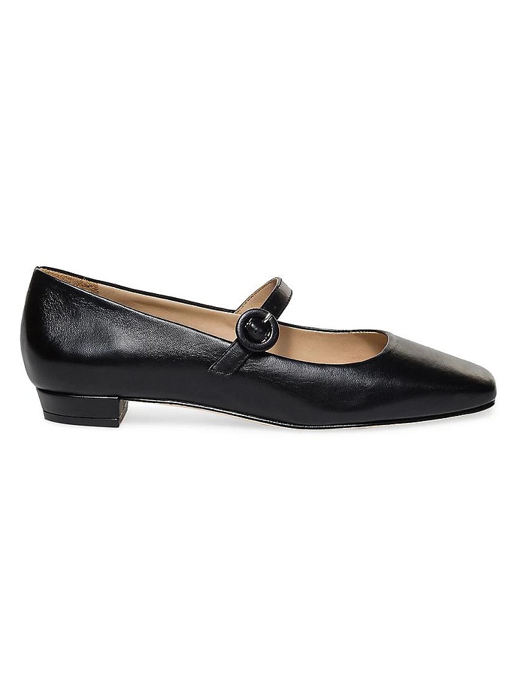 Gabriela Leather Mary Jane Flats