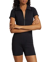 Zip-Front Polo Romper