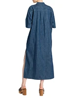 Cotton-Chambray Caftan Dress