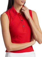 Sleeveless Polo Top