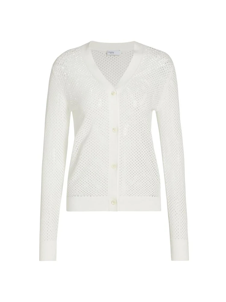 Mesh Pointelle Cardigan