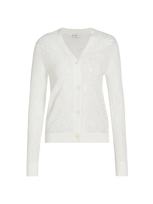 Mesh Pointelle Cardigan