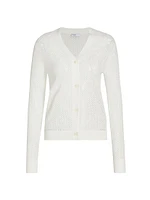 Mesh Pointelle Cardigan