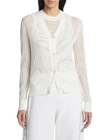 Mesh Pointelle Cardigan