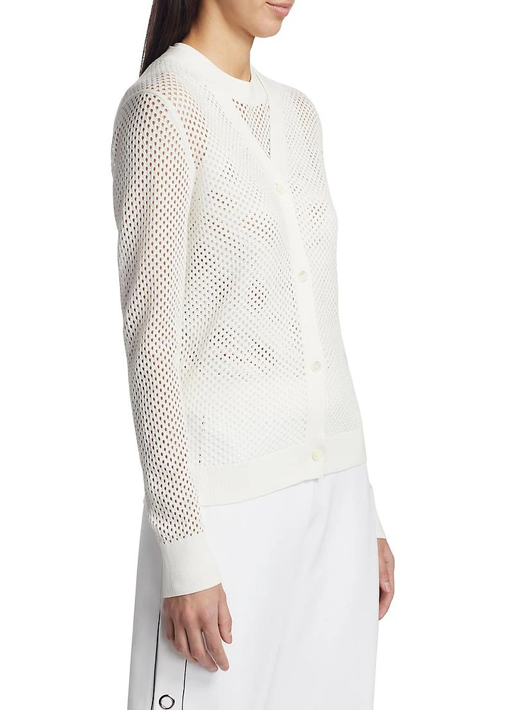 Mesh Pointelle Cardigan