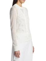 Mesh Pointelle Cardigan