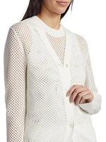 Mesh Pointelle Cardigan