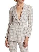 Windowpane Peak Lapel Jacket