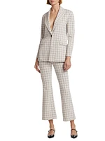 Windowpane Peak Lapel Jacket