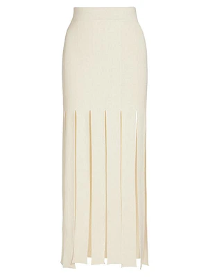Slash Panel Knit Skirt