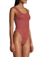 Domino Circle-Insert One-Piece Swimsuit