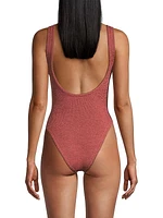 Domino Circle-Insert One-Piece Swimsuit