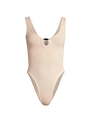 Celine Circle-Insert One-Piece Swimsuit