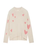 Markus Heart Crewneck Cashmere Sweater