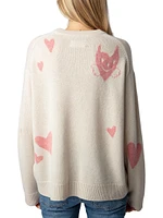 Markus Heart Crewneck Cashmere Sweater