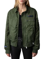 Bolid Patch Nylon Bomber Jacket