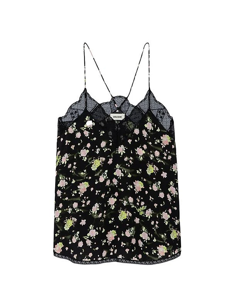 Cristy Soft Crinkle Roses Camisole