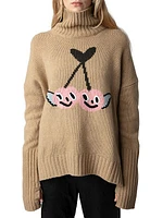 Alma Cherries Wool Turtleneck Sweater