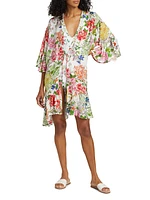 Metalli Giorno Ruffle Robe