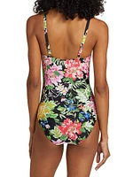 Metalli Mix Ruched One-Piece Swimsuit