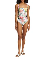 Metalli Mix Ruched One-Piece Swimsuit