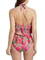 Flamingo Floral Tankini Top