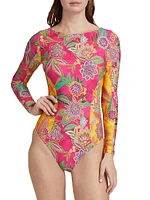 Kaleida And Flamingo Floral Swimsuit