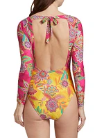 Kaleida And Flamingo Floral Swimsuit