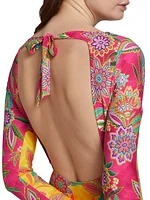 Kaleida And Flamingo Floral Swimsuit