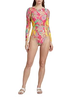 Kaleida And Flamingo Floral Swimsuit